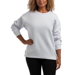 CALVIN KLEIN Spray Logo Patch Long Sleeve Crew Neck Pullover Sweatshirt